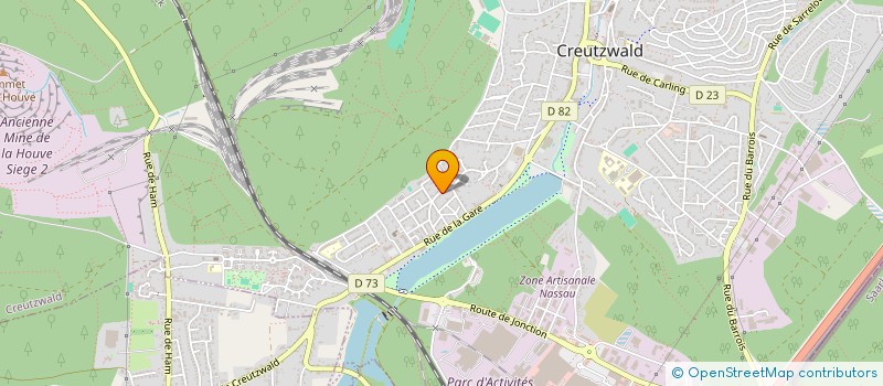 localisation de l'entreprise MADAME CELIA FRINCHI  CREUTZWALD