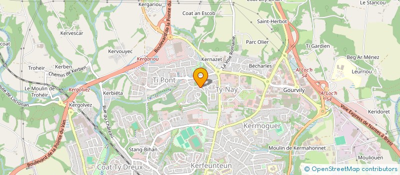 localisation de l'entreprise MADAME CELIA GUILLERMO à QUIMPER