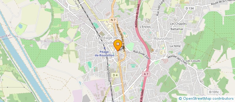 localisation de l'entreprise MADAME CELIA LOUCHICHE  LE PEAGE-DE-ROUSSILLON