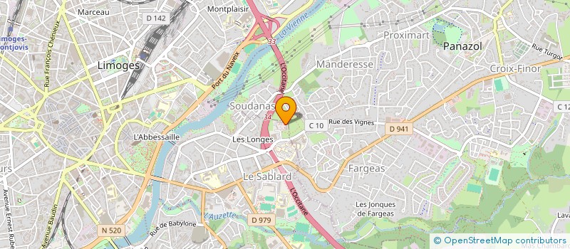 localisation de l'entreprise MADAME CELIA MANDON à LIMOGES