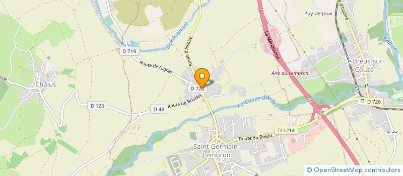 localisation de l'entreprise MADAME CELIA ROULLET  SAINT-GERMAIN-LEMBRON