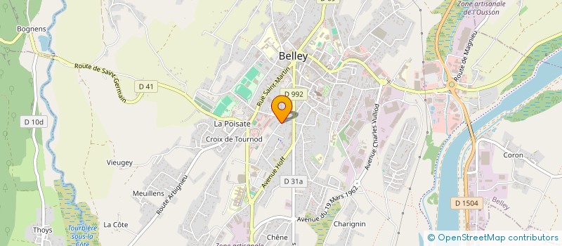 localisation de l'entreprise MADAME CELINA CORDONNIER à BELLEY