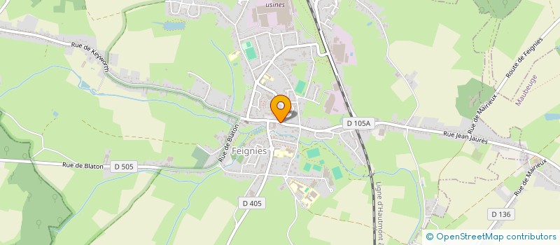 localisation de l'entreprise MADAME CELINA GILOTEAUX  FEIGNIES