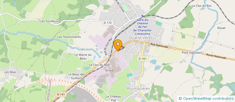 localisation de l'entreprise MADAME CELINE ALARIC à TERRES-DE-HAUTE-CHARENTE