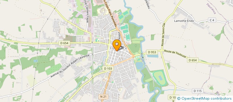 localisation de l'entreprise MADAME CELINE ALTARRIBA  FLEURANCE