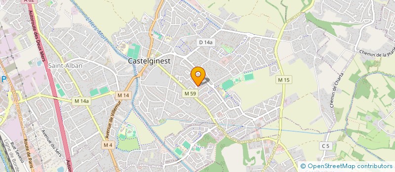 localisation de l'entreprise MADAME CELINE ANDRON  CASTELGINEST