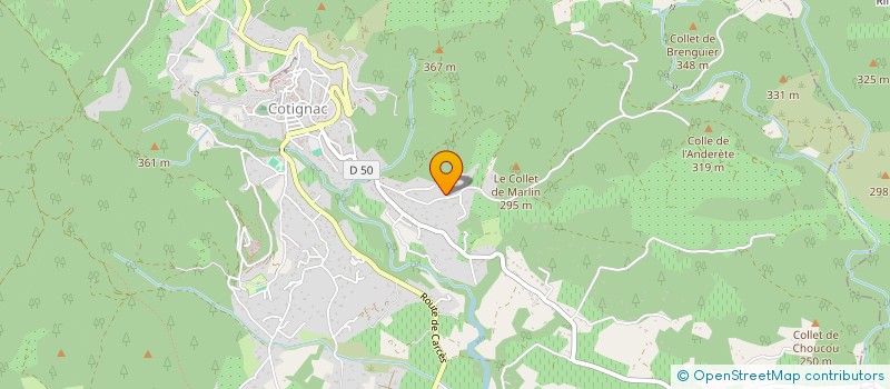 localisation de l'entreprise MADAME CELINE ANGELLOZ NICOUD  COTIGNAC