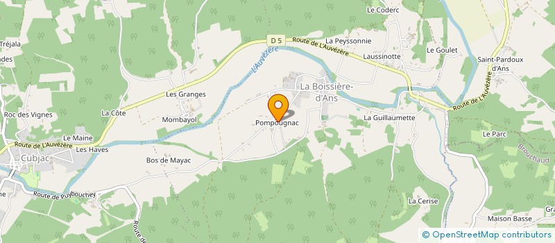 localisation de l'entreprise MADAME CELINE ARNAUD à CUBJAC-AUVEZERE-VAL D'ANS