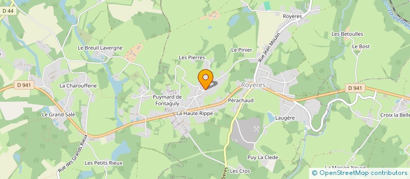 localisation de l'entreprise MADAME CELINE AUCLAIR  ROYERES