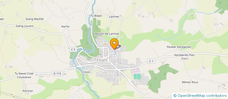 localisation de l'entreprise MADAME CELINE AUFFRED  ELLIANT