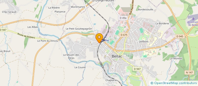 localisation de l'entreprise MADAME CELINE AUTEF  BELLAC