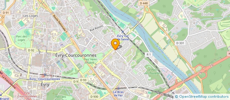 localisation de l'entreprise MADAME CELINE BAIZEAU  EVRY-COURCOURONNES