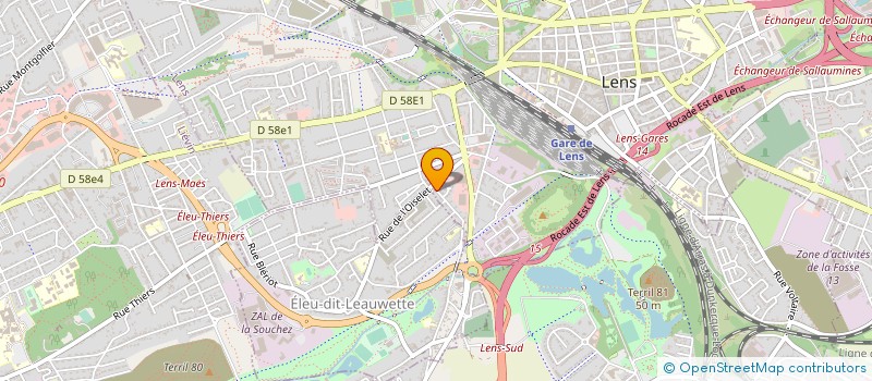 localisation de l'entreprise MADAME CELINE BAJEUX  LENS