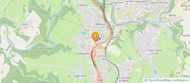 localisation de l'entreprise MADAME CELINE BANCAREL  OLEMPS