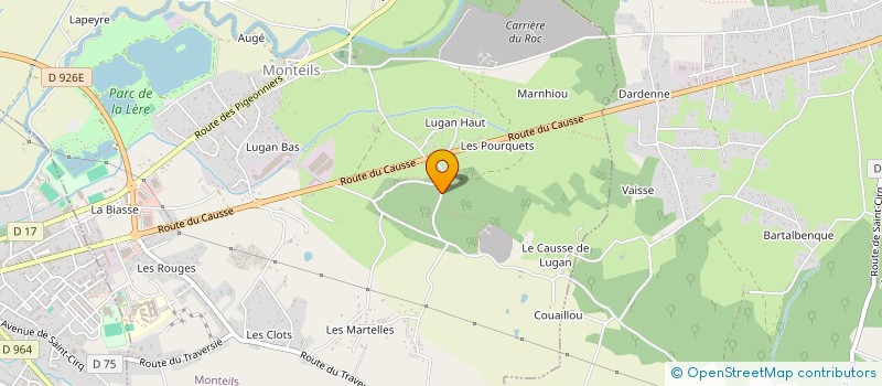 localisation de l'entreprise MADAME CELINE BARALE  MONTEILS