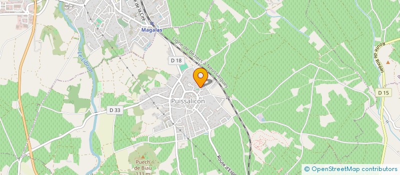 localisation de l'entreprise MADAME CELINE BARTHEZ  PUISSALICON