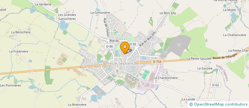 localisation de l'entreprise MADAME CELINE BAUDRY  TREIZE-SEPTIERS