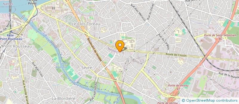 localisation de l'entreprise MADAME CELINE BECU à NANTES
