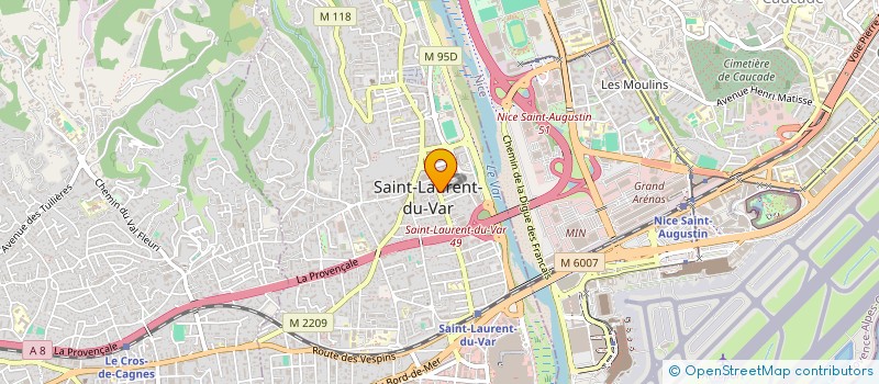 localisation de l'entreprise MADAME CELINE BERENGER BERTAINA à SAINT-LAURENT-DU-VAR