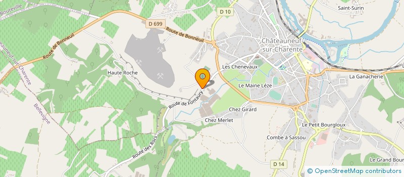 localisation de l'entreprise MADAME CELINE BERNET à CHATEAUNEUF-SUR-CHARENTE