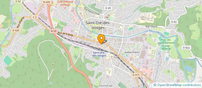 localisation de l'entreprise MADAME CELINE BESSOT à SAINT-DIE-DES-VOSGES