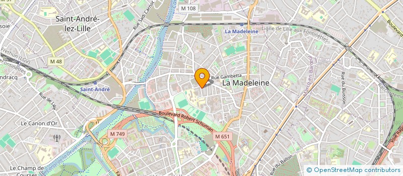 localisation de l'entreprise MADAME CELINE BEYRAND à LA MADELEINE