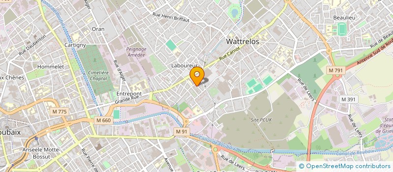 localisation de l'entreprise MADAME CELINE BILBAUT à WATTRELOS