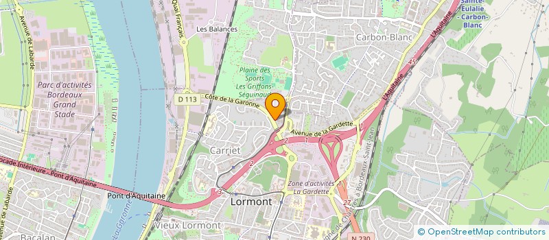 localisation de l'entreprise MADAME CELINE BINET  LORMONT