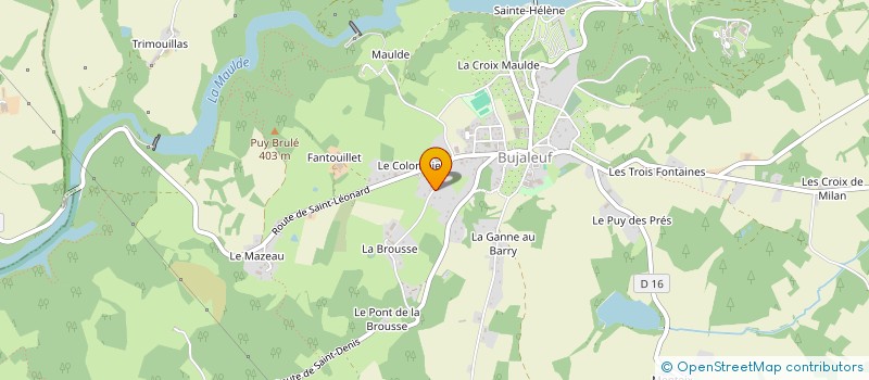 localisation de l'entreprise MADAME CELINE BLEY  BUJALEUF