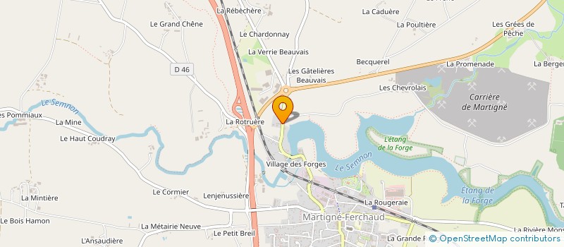 localisation de l'entreprise MADAME CELINE BODIN à MARTIGNE-FERCHAUD