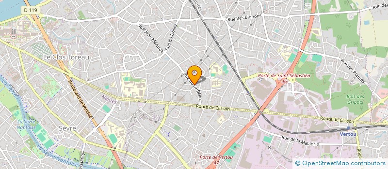 localisation de l'entreprise MADAME CELINE BODIN à SAINT-SEBASTIEN-SUR-LOIRE