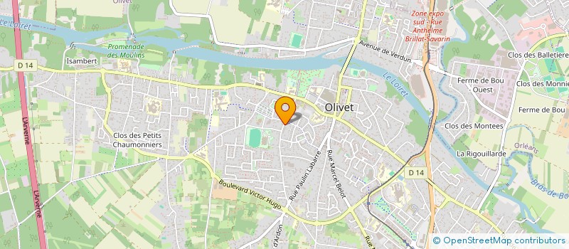 localisation de l'entreprise MADAME CELINE BONAMY  OLIVET