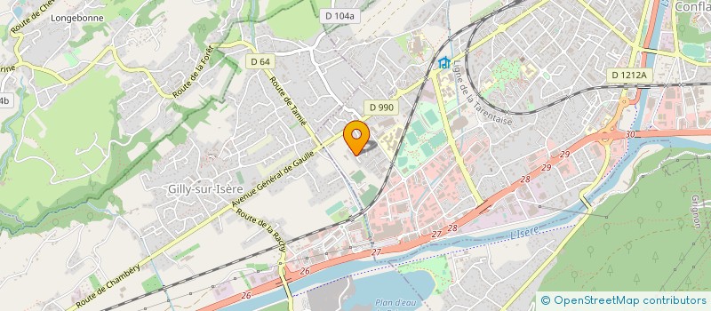 localisation de l'entreprise MADAME CELINE BONTOUX  ALBERTVILLE