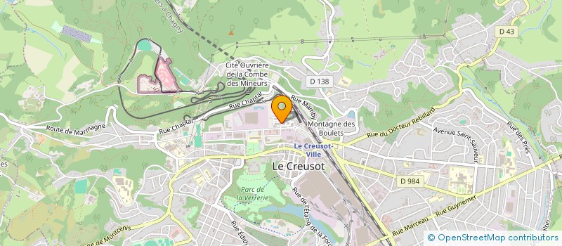 localisation de l'entreprise MADAME CELINE BOUBAT à LE CREUSOT