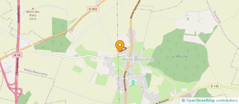 localisation de l'entreprise MADAME CELINE BOULANGER à WAILLY-BEAUCAMP