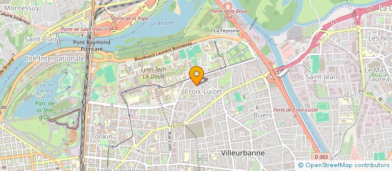 localisation de l'entreprise MADAME CELINE BOURLEAUD  VILLEURBANNE