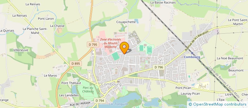 localisation de l'entreprise MADAME CELINE BOUROUT à COMBOURG