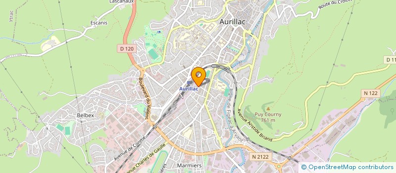 localisation de l'entreprise MADAME CELINE BOUTEILLE à AURILLAC