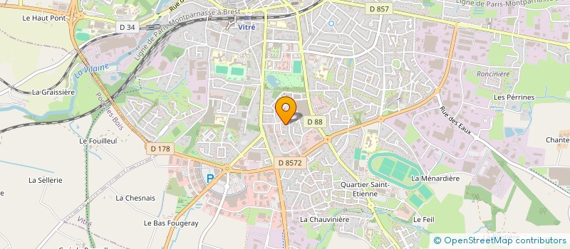 localisation de l'entreprise MADAME CELINE BOUVIER  VITRE