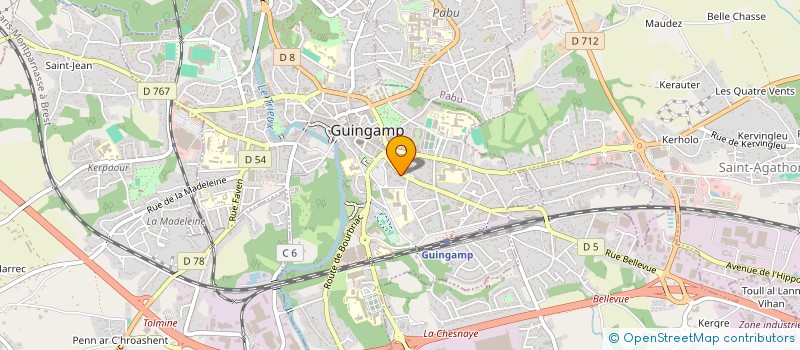 localisation de l'entreprise MADAME CELINE BRIENT à GUINGAMP