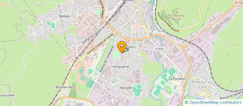 localisation de l'entreprise MADAME CELINE BROMET à AURILLAC