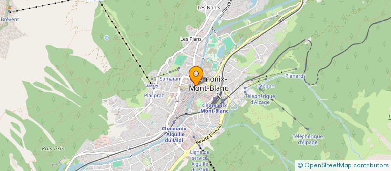 localisation de l'entreprise MADAME CELINE BRUN  CHAMONIX-MONT-BLANC