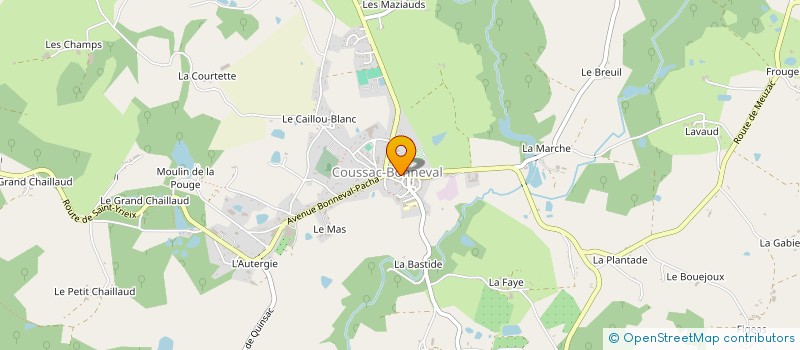 localisation de l'entreprise MADAME CELINE BRUNEAU  COUSSAC-BONNEVAL