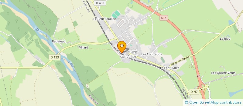 localisation de l'entreprise MADAME CELINE BUGETTE à VILLENEUVE-SUR-ALLIER