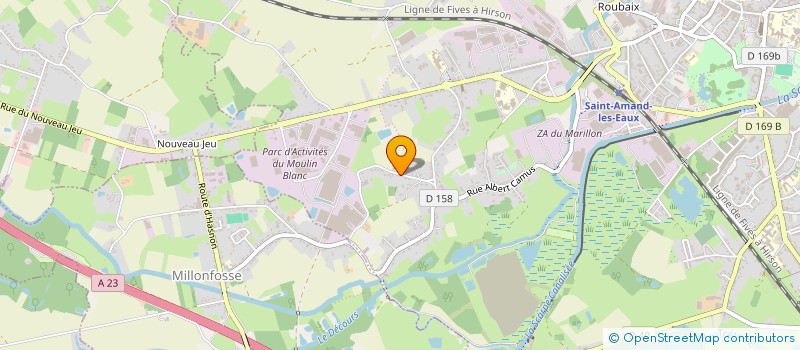 localisation de l'entreprise MADAME CELINE BUQUET  SAINT-AMAND-LES-EAUX