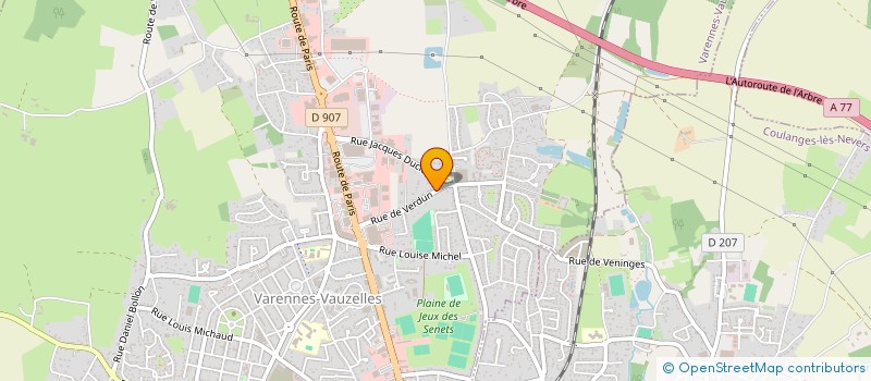 localisation de l'entreprise MADAME CELINE BUSSIERE  VARENNES-VAUZELLES