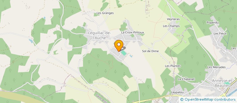 localisation de l'entreprise MADAME CELINE BUSTE à LEGUILLAC DE L'AUCHE