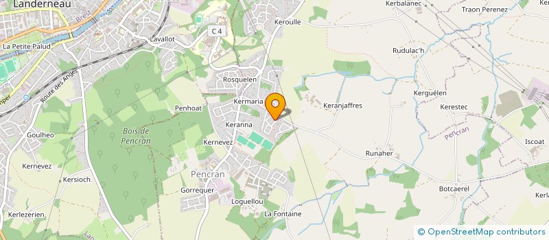 localisation de l'entreprise MADAME CELINE CADIOU  PENCRAN