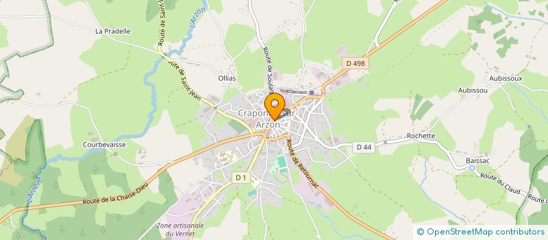 localisation de l'entreprise MADAME CELINE CAIRE  CRAPONNE-SUR-ARZON