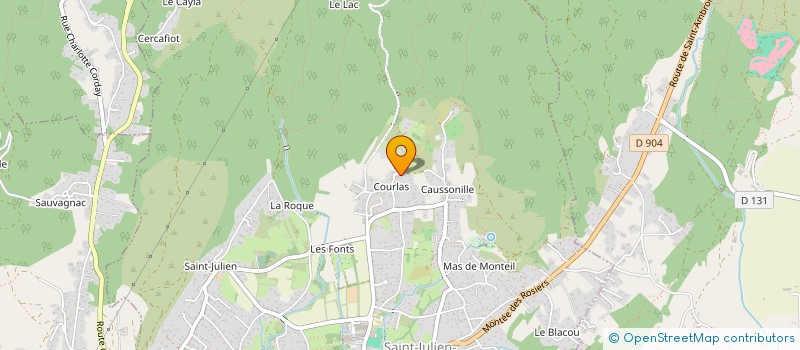 localisation de l'entreprise MADAME CELINE CALBO  SAINT-JULIEN-LES-ROSIERS